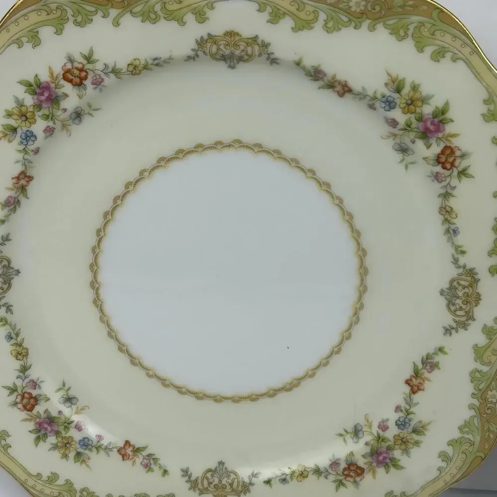 VTG Noritake China Leona Pattern Square Lunch/Salad Plate Lot Of 2 - Picture 5 of 10